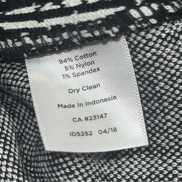 Talbots Women Midi Skirt 20 Black White Houndstooth Preppy Teacher Style ID5242 - Picture 7 of 12